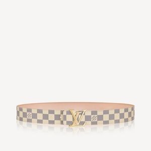 Authentic Louis Vuitton Belt Damier Azur Canvas